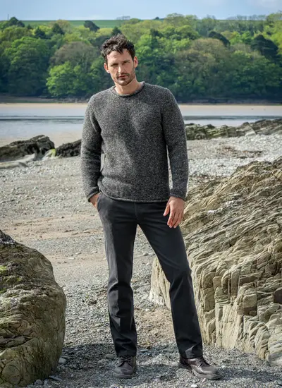 Fisherman Alpaca Roll Neck Sweater